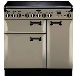 Rangemaster Leckford 90cm Electric Induction Range Cooker Ivory/Chrome